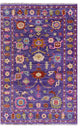 4' 1" X 6' 4" Hand Knotted Turkish Oushak Wool Rug - Q15337