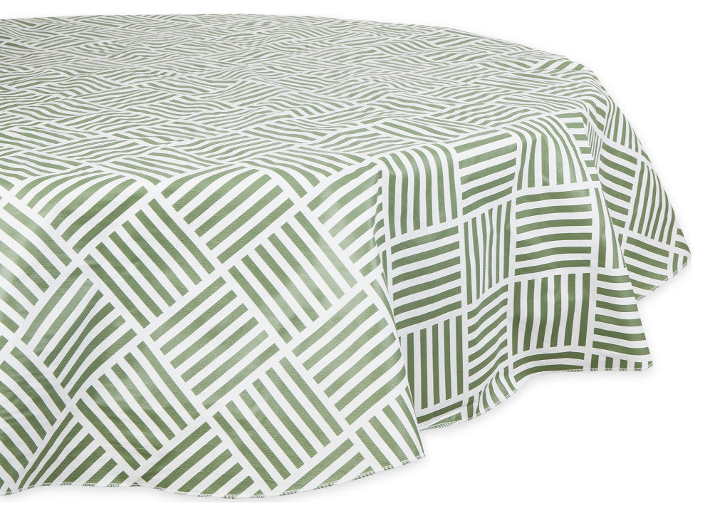 Artichoke Grid Vinyl Tablecloth 70 Round