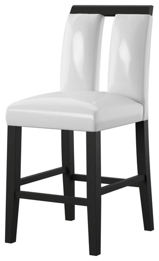 Furniture of America Jalen Wood 5-Piece LED Counter Table Set in Black