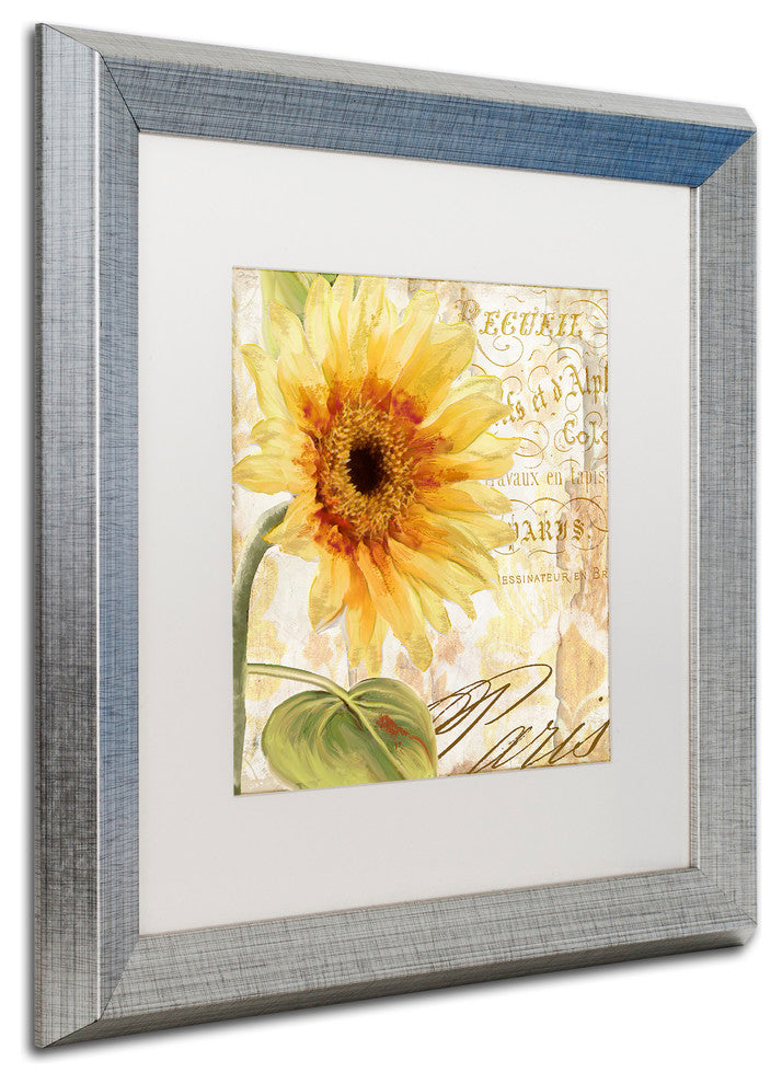 Color Bakery 'Ete I' Art, Silver Frame, White Matte, 16"x16"