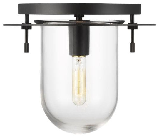 Generation Lighting, KF1051AI, Small Flush Mount, Aged Iron