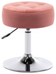 Round Swivel Velvet Vanity Stool, Pink, Standard