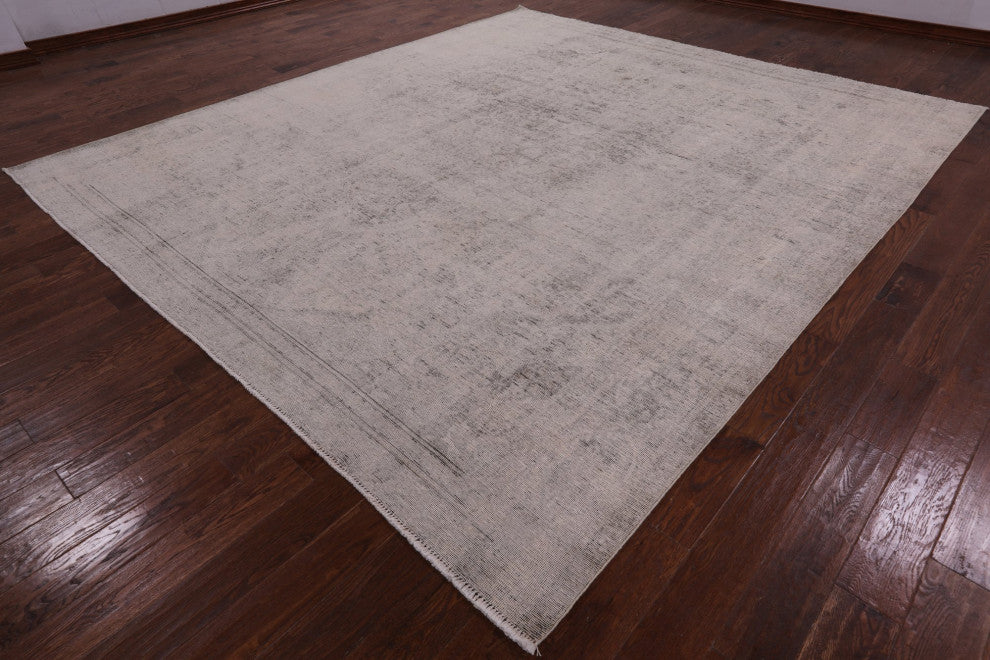 Persian Vintage White Wash Handmade Rug 10' 1" X 11' 6" Q4724
