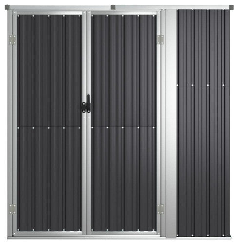 vidaXL Tool Shed Outdoor Storage Shed Tool Organizer Anthracite Galvanized Steel