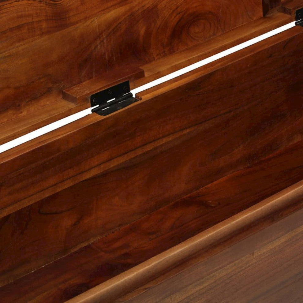 Storage Trunk 43.3X13.8X16.1 Solid Acacia Wood