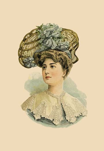 The Wicker Flowered Hat - Gallery Wrapped Canvas Art 28" x 42"