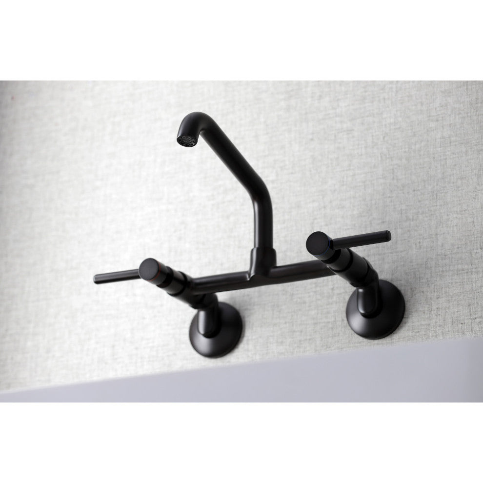 KS823ORB Concord Two-Handle Wall-Mount Kitchen Faucet, Oil Rubbed Bronze
