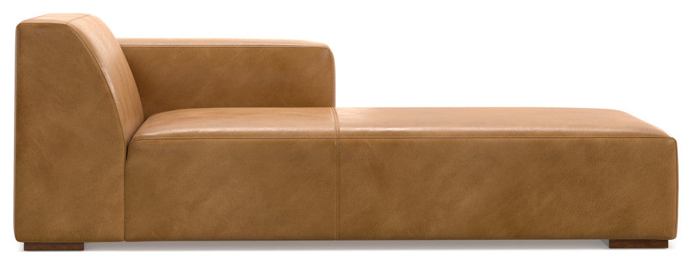 Rex Right Chaise Sofa Module in Genuine Leather