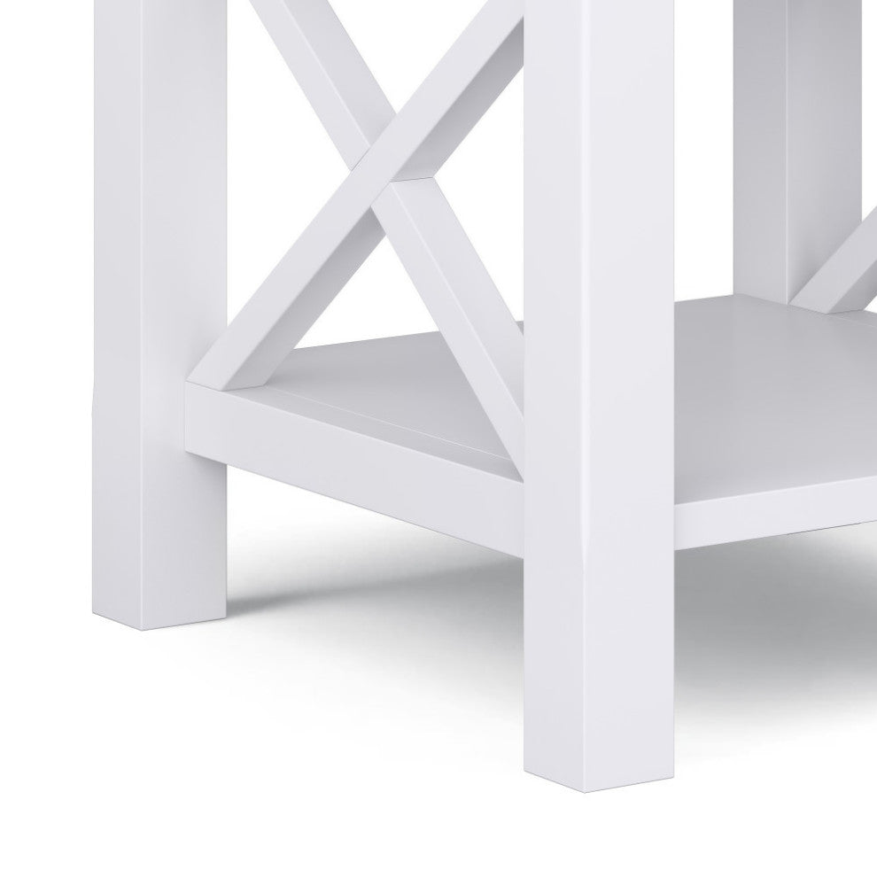 Kitchener SOLID WOOD End Table, White