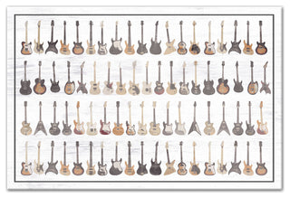 Guitars Montage II 24x36 Canvas Wall Art