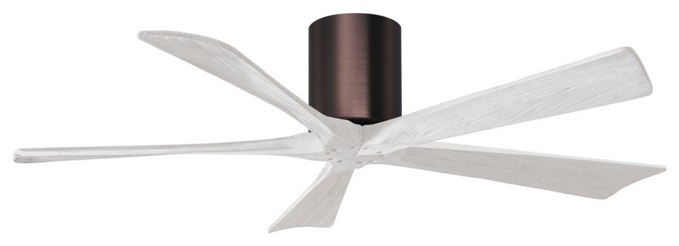 Matthews Fan, Irene-5H Ceiling Fan, Brushed Bronze, 52", Matte White