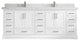 Fenway 84 Double Sink Bath Vanity in White 2" Calacatta Laza