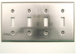 Quad Switch Plate, Satin Nickel