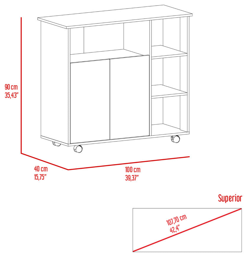 Kitchen Island Kamkacht, Kitchen, Light Oak / White