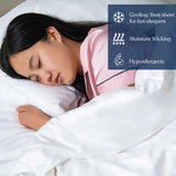 Delara 100% Eucalyptus Lyocell Tencel Bedding Sheet Bundle, White, Cal King, 108"x105"