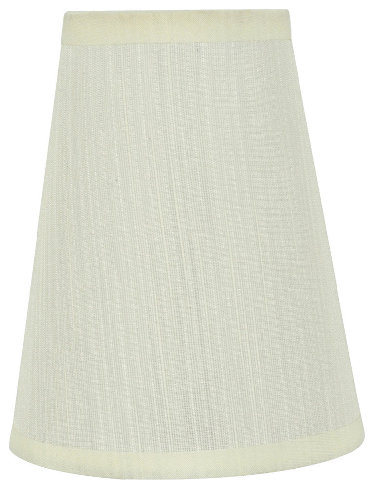 32004-5 Hardback Empire Chandelier Clip On Lamp Shade Off White 2 1/2"x4"x5"