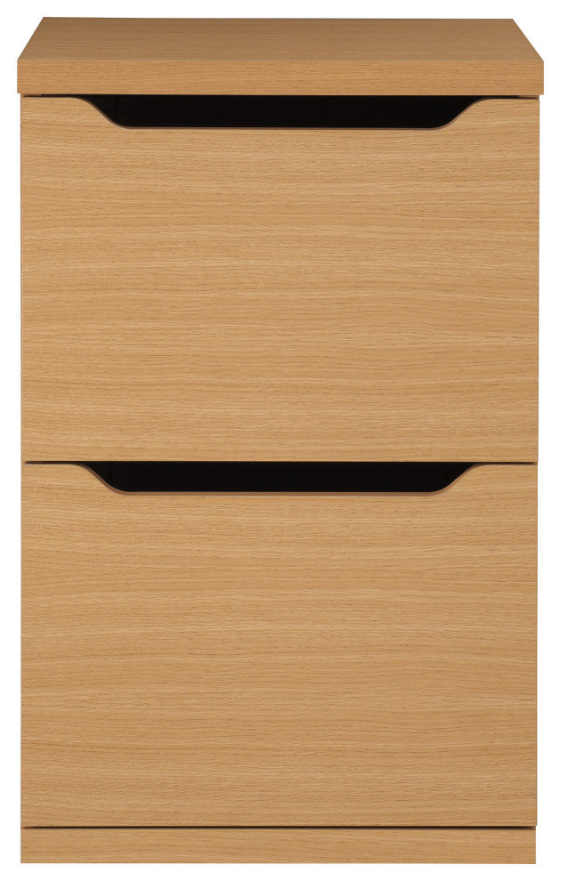 Denmark 2-Drawer Vertical File, Natural Finish