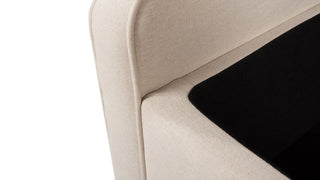 Jacqueline 58" Tufted Storage Bench, Sky Neutral Beige Polyester