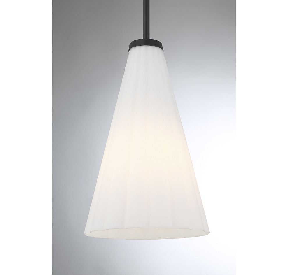 Bristol 1-Light Pendant, Matte Black, Matte Black