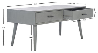 Safavieh Mozart Mid Century Coffee Table, Distressed Grey