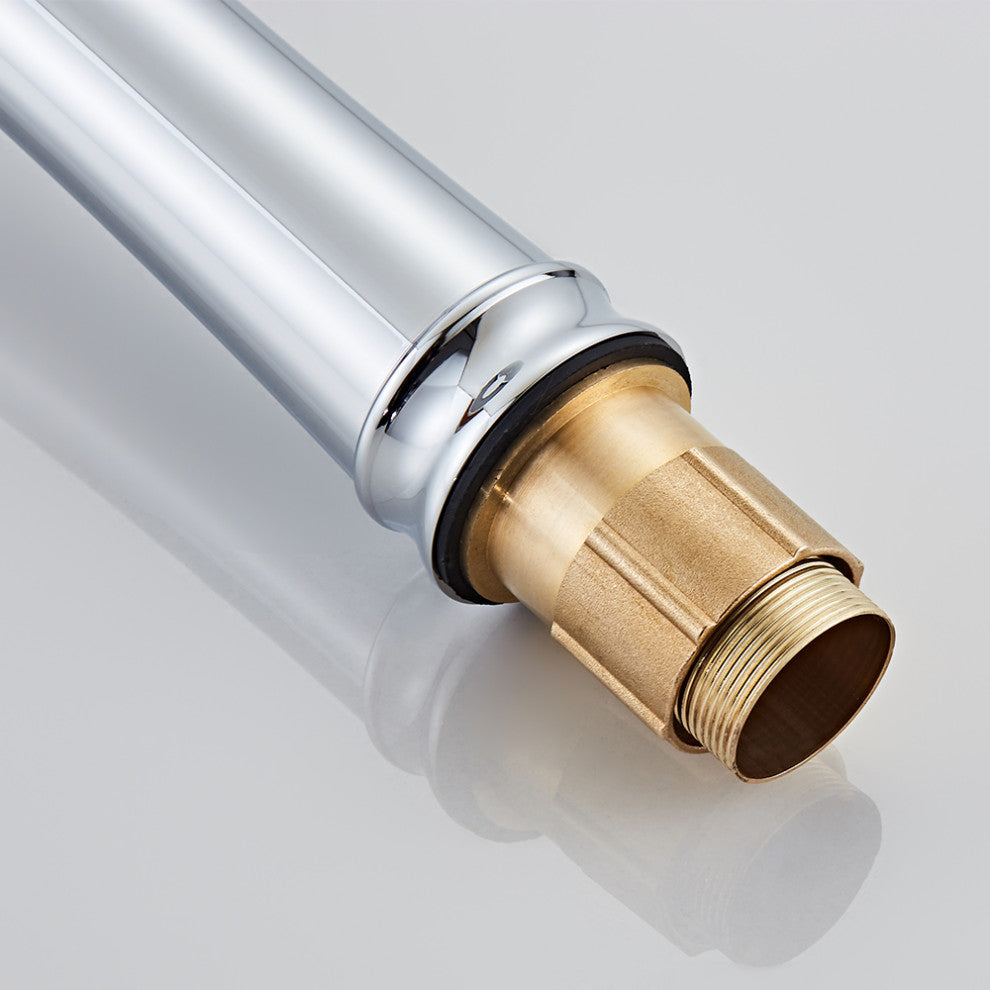 Elegant Waterfall Bathroom Faucet, Single Handle, Solid Brass, Chrome, Long