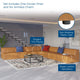Sectional Sofa Set, Faux Vegan Leather, Tan, Modern, Living Lounge Hospitality