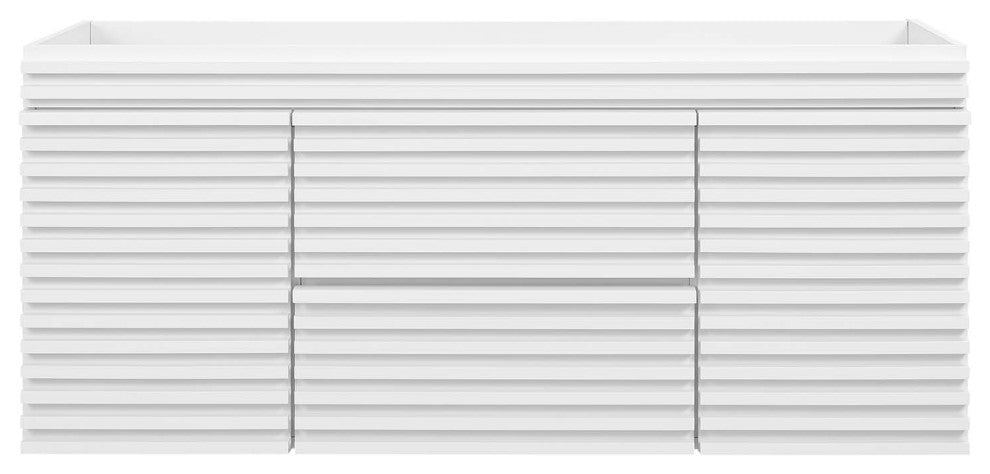 Render 48" Wall-Mount Bathroom Vanity Cabinet, White