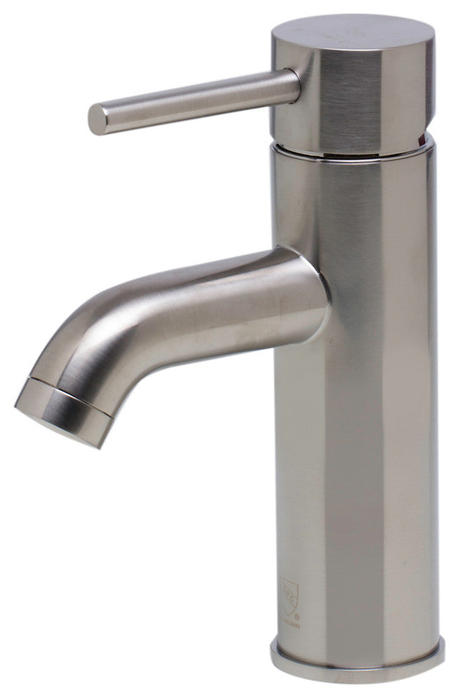 ALFI brand AB1433-BN Single Lever Round Bathroom Faucet Brushed Nickel