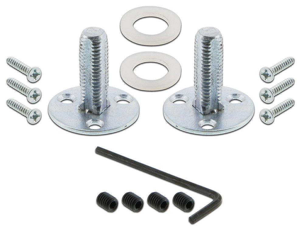 Double Studio Plate With Round Clear Crystal Knob, Oil-Rubbed Bronze