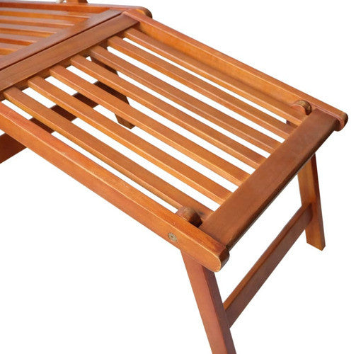 vidaXL Deckchair Patio Lounge Chair Folding Sunlounger Sunbed Solid Acacia Wood