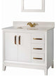Fabia Collection 36" Bathroom Vanity With Sink, Mirror, Countertop, White