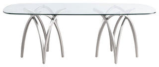 Madelyn Dining Table, Chrome Finish