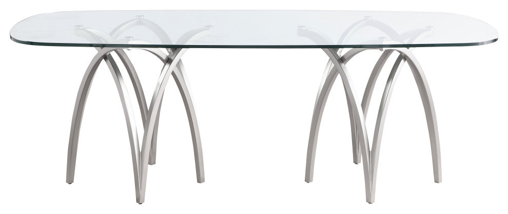 Madelyn Dining Table, Chrome Finish
