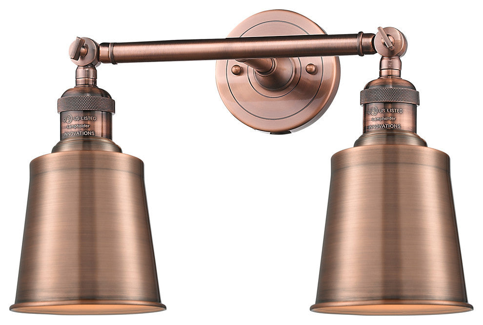 Addison 2-Light Bath Vanity-Light, Antique Copper, Antique Copper
