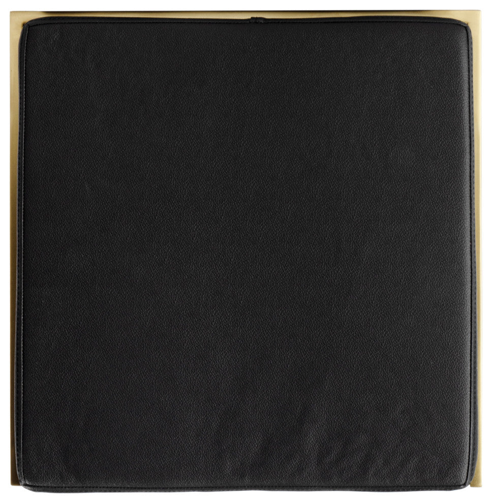 Natalya 31" Bar Stool, Black Leather