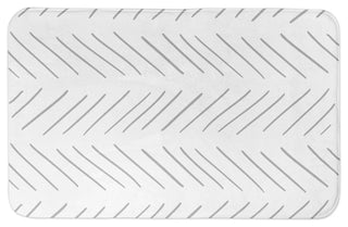 Gray Modern Chevron 34x21 Bath Mat