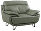 44" Grey Fascinating Leather Chair
