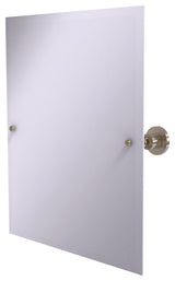 Frameless Tilt Mirror with Beveled Edge, Antique Pewter