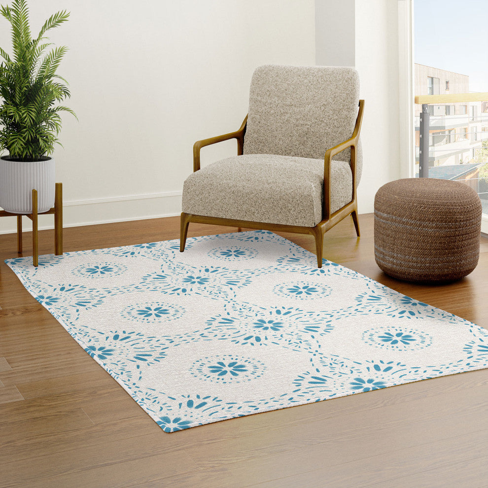 Schatzi Brown Libby Boho Aqua Area Rug