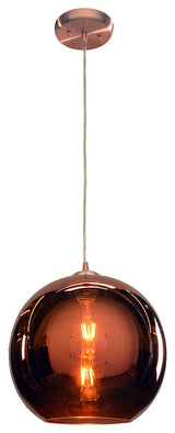 Access Lighting 28102-BCP/CP Glow 1 Light Pendant - 12"W - Brushed Copper