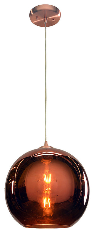Access Lighting 28102-BCP/CP Glow 1 Light Pendant - 12"W - Brushed Copper