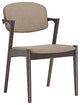 Modern Walnut Latte Spunk Dining Armchair