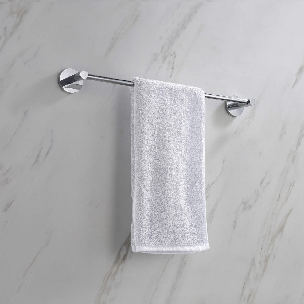 Circular Bathroom 18" Towel Bar, Chrome