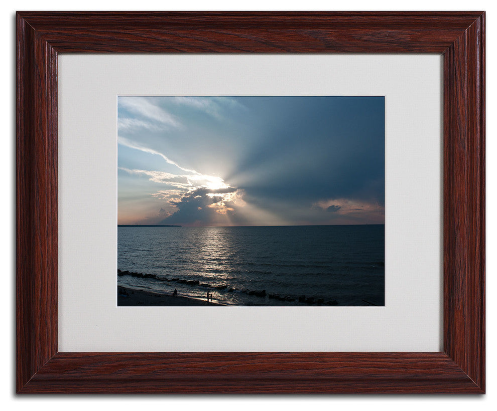'Waiting for Sunset' Matted Framed Canvas Art by Kurt Shaffer