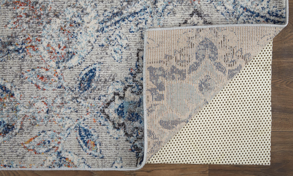 Weave & Wander Bellini Rug, Gray/Blue, 9ft-2in x 12ft-4in Rug