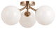 Matteo Lighting X81703AGOP Flush Mount Light, Aged Gold Brass Finish