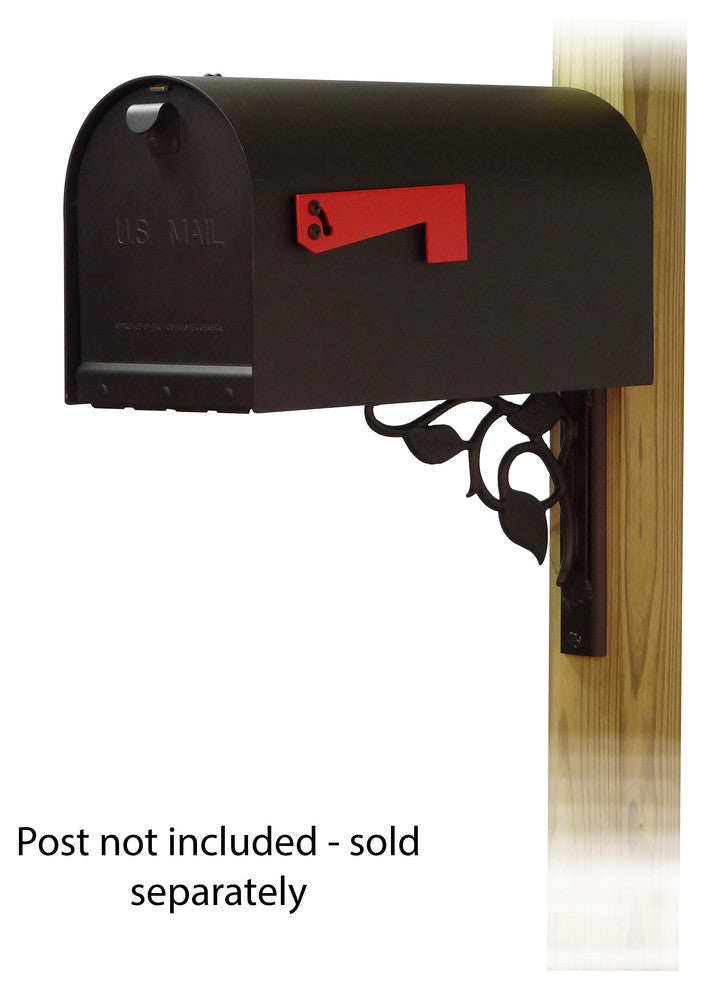 Titan Aluminum Mailbox With Floral Front Single Mailbox Mounting Bracket