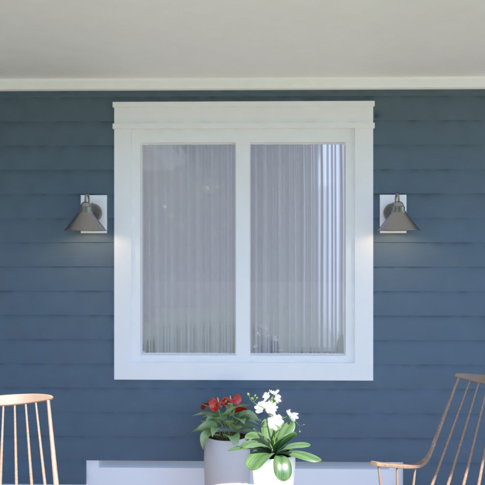 Outland 10" Outdoor Wall Light Brushed Pewter