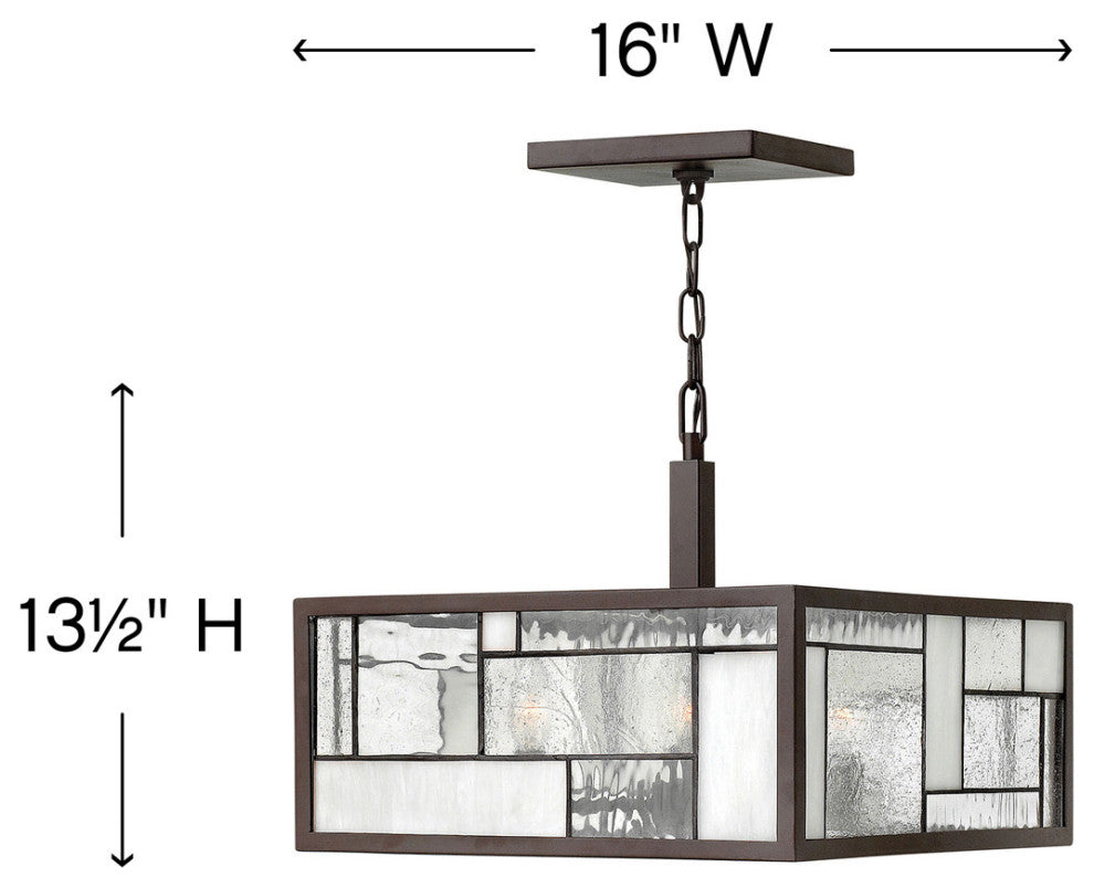 Hinkley Mondrian Large Convertible Semi-Flush Mount, Buckeye Bronze