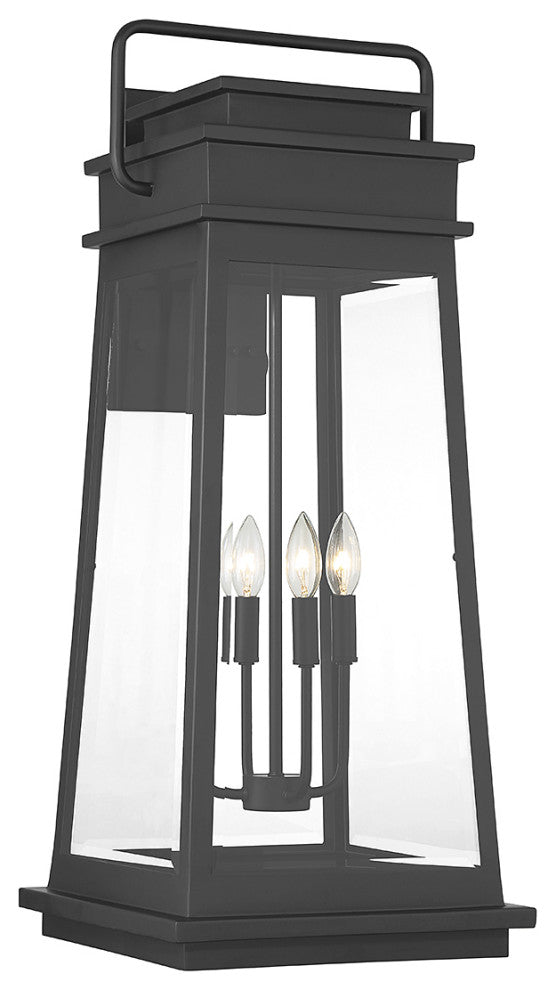 Boone 4-Light Outdoor Wall Lantern, Matte Black